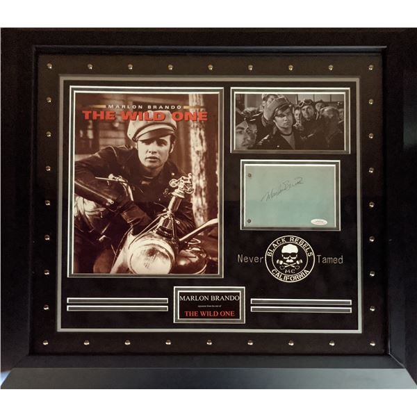 The Wild One Marlon Brando signed photo collage