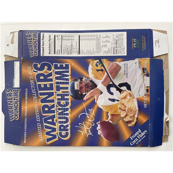 Rams Kurt Warner facsimile signed Warner's Crunch Time Cereal Box