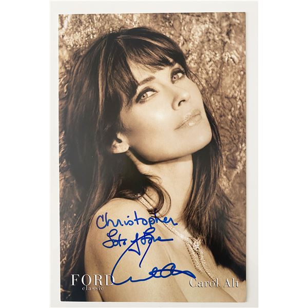 Carol Alt signed photo