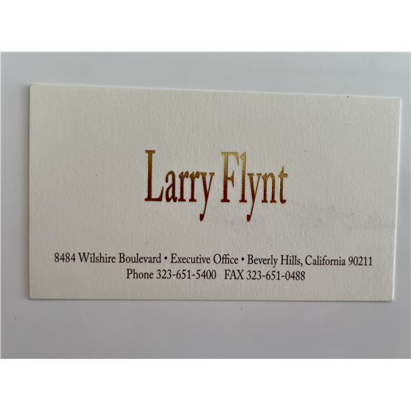 Larry Flynt signed business card