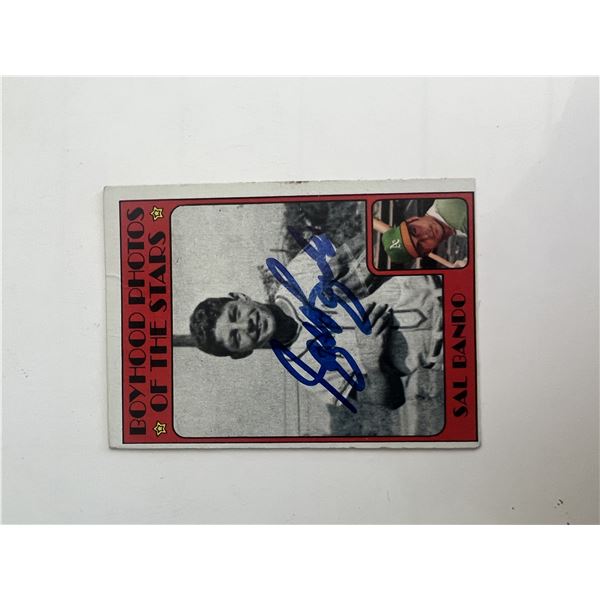 Oakland A's Sal Bando signed trading card