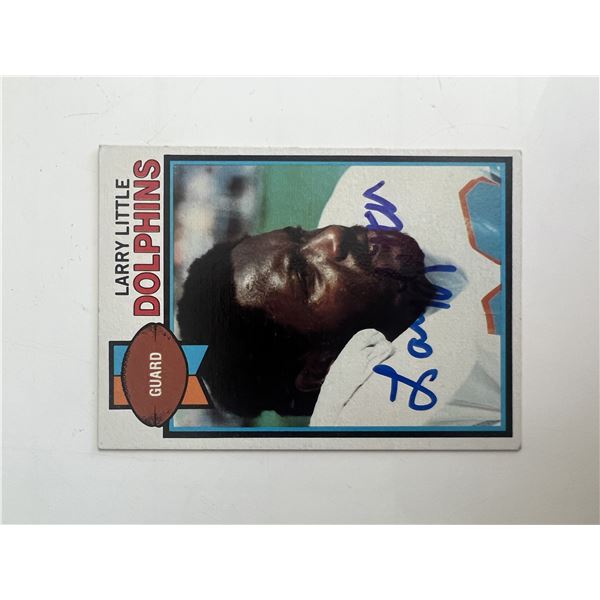Miami Dolphins Larry Little signed trading card