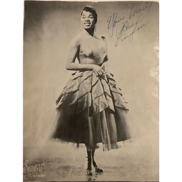 Sarah Vaughan signed photo