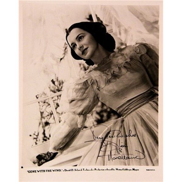 Gone With The Wind Olivia De Havilland signed movie photo