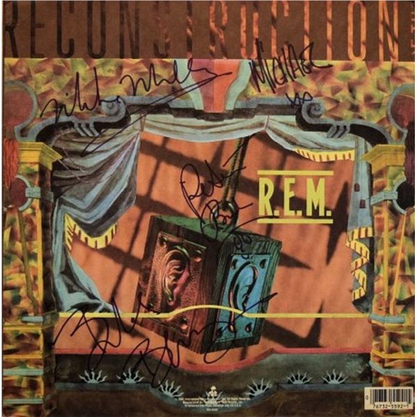 R.E.M. signed Fables of the Reconstruction album