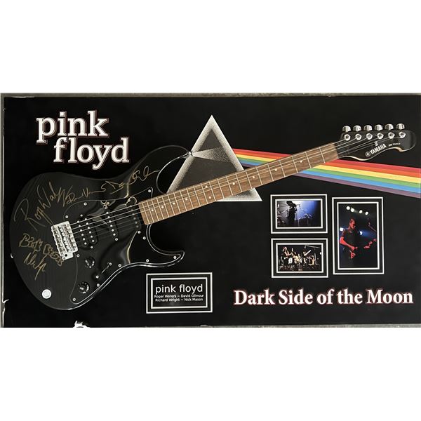 Pink Floyd Dark Side Of The Moon band signed guitar. GFA authenticated