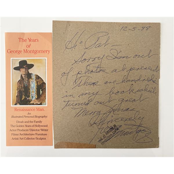 George Montgomery signed letter