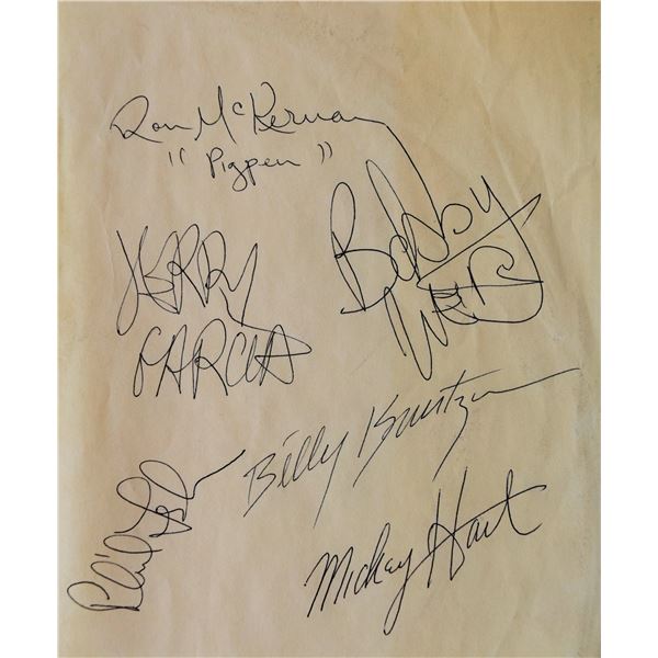 The Grateful Dead signed slip