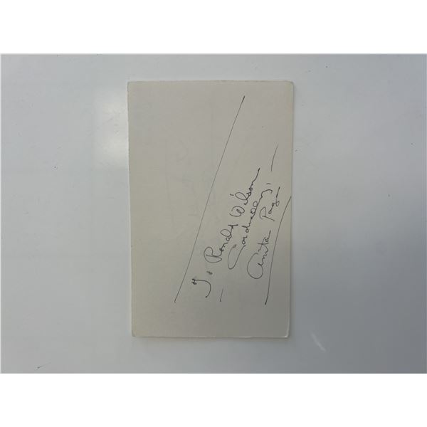 Silent film star Anita Page original signature