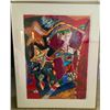 Image 1 : Original Framed Mixed Media  - Artist Signed "Alix"