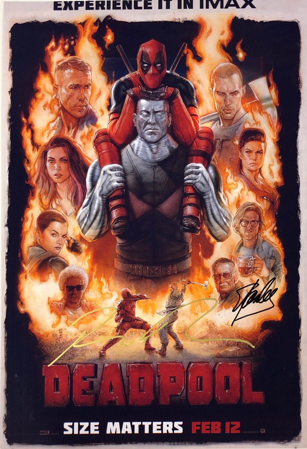 Deadpool Photo Ryan Reynolds Autographed Signed