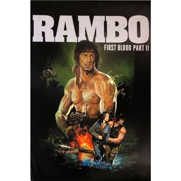Rambo Sylvester Stallone Signed Poster