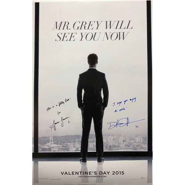 Signed Fifty Shades of Grey Poster Dakota Johnson Jamie Dornan