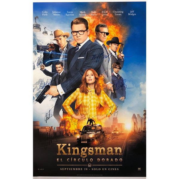 Kingsman 2 Poster Colin Firth Taron Egerton Autographed Signed