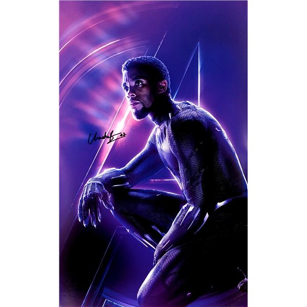 Chadwick Boseman Autograph Signed Black Panther Poster