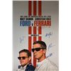 Image 1 : Matt Damon Autograph Signed Ford V Ferrari Poster