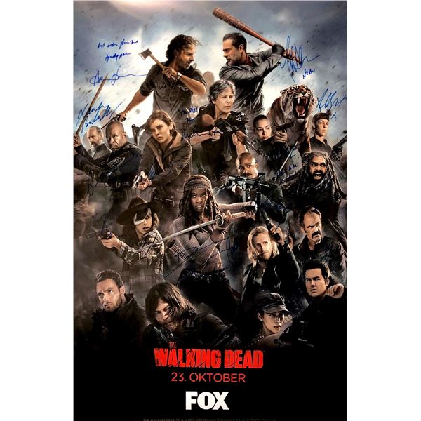 Autograph Signed Walking Dead 8 Poster
