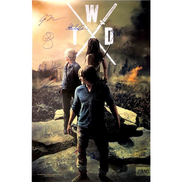 Autograph Signed Walking Dead 10 Poster