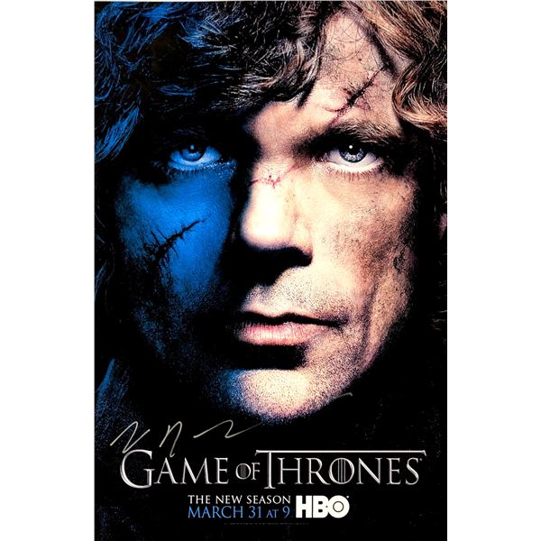 Autograph Signed Peter Dinklage Game of Thrones Poster