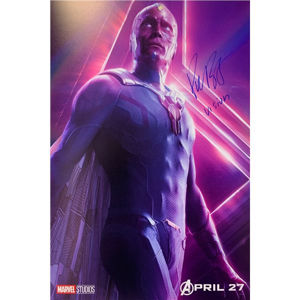 Paul Bettany Autograph Signed Avengers Poster
