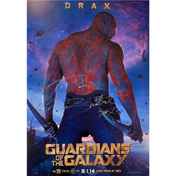 Dave Bautista Autograph Signed Avengers Poster