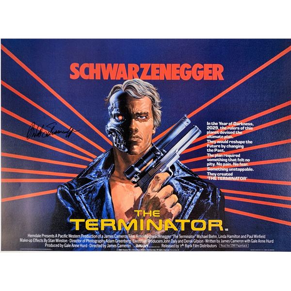 Arnold Schwarzenegger Autograph Signed Terminator Poster