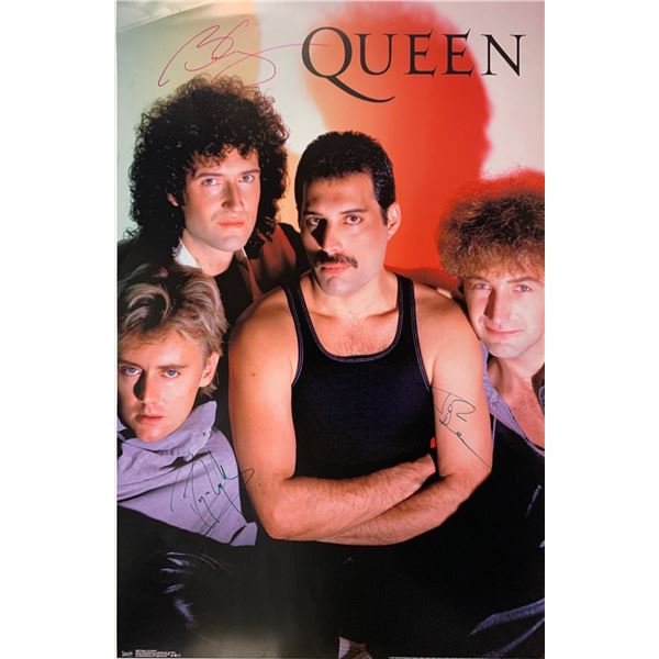 Autograph Signed Queen Poster