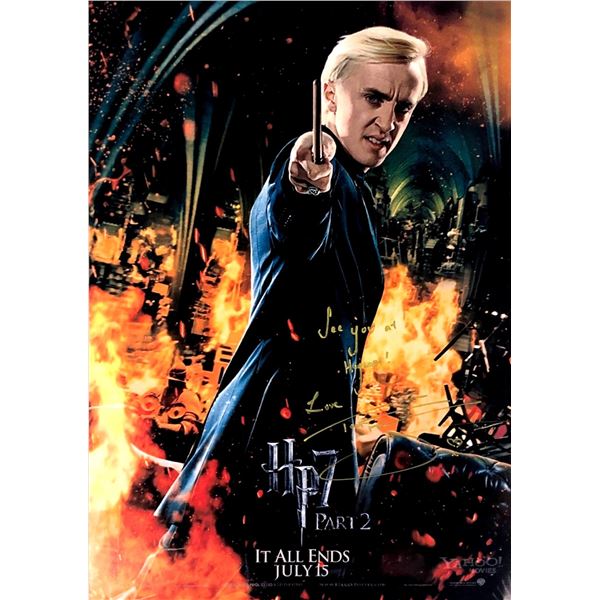 Harry Potter Tom Felton Autograph Signed Poster
