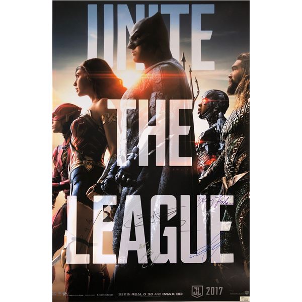 Justice League Gal Gadot Signed Poster