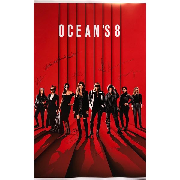 Signed Oceans 8 Anne Hathaway Poster