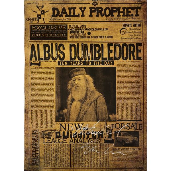 Harry Potter Michael Gambon Poster Signed