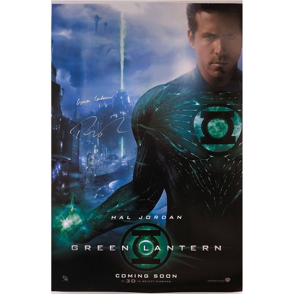 Green Lantern Poster Signed Ryan Reynolds
