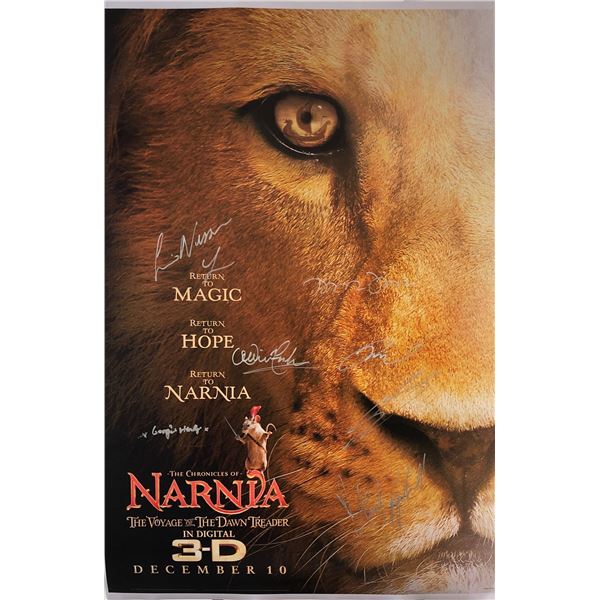 Narnia Poster Signed Tilda Swinton Liam Nesson