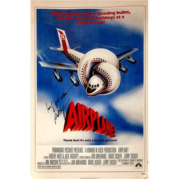Robert Hays Autograph Signed Airplane Poster