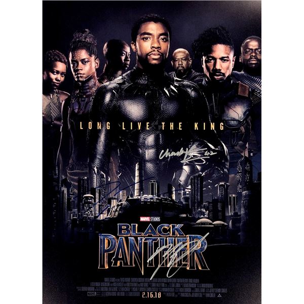 Chadwick Boseman Autograph Signed Black Panther Poster