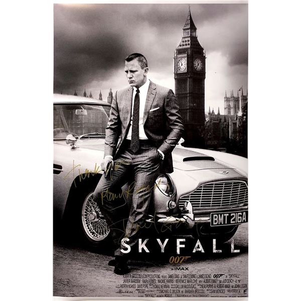 Daniel Craig Autograph Signed James Bond 007 Skyfall Poster