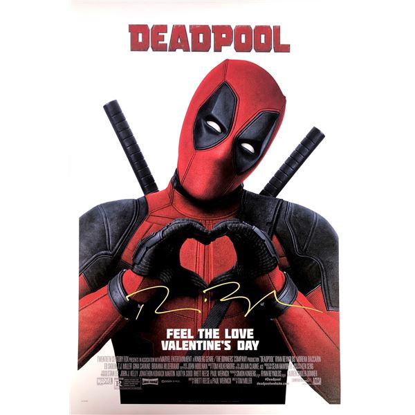 Ryan Reynolds Autograph Signed Deadpool Poster