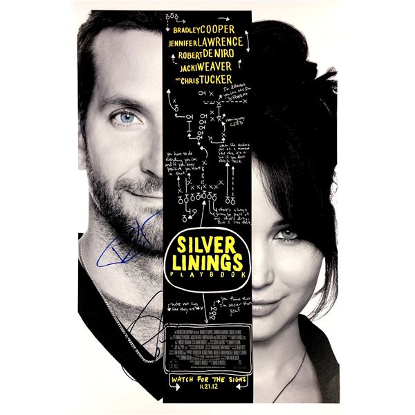 Jennifer Lawrence Autograph Signed Silver Lining Playbook Poster