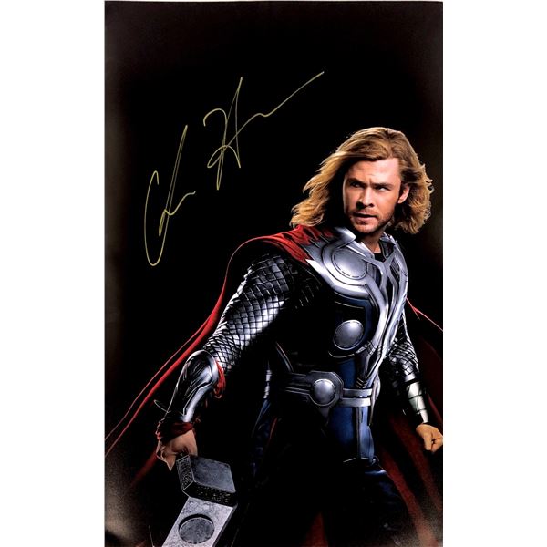 Chri Hemsworth Natalie Portman Autograph Signed Thor Poster