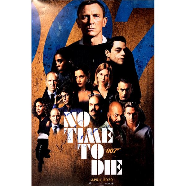 Daniel Craig Autograph Signed No Time To Die Poster