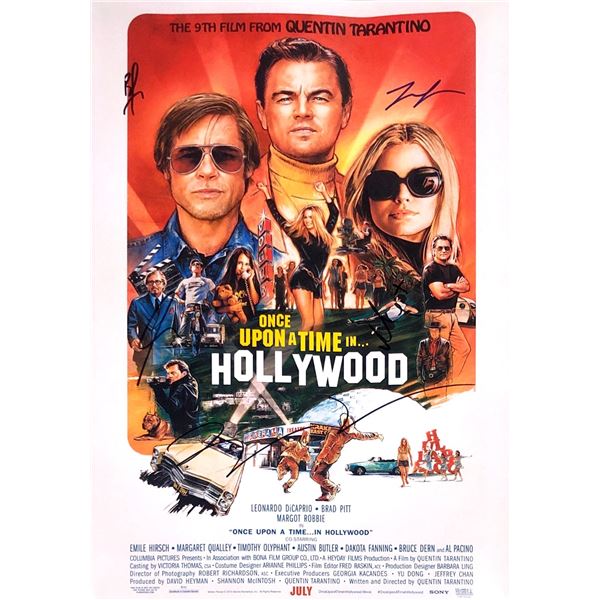 Leonardo DiCarpio Autograph Signed Once Upon a Time in Hollywood Poster