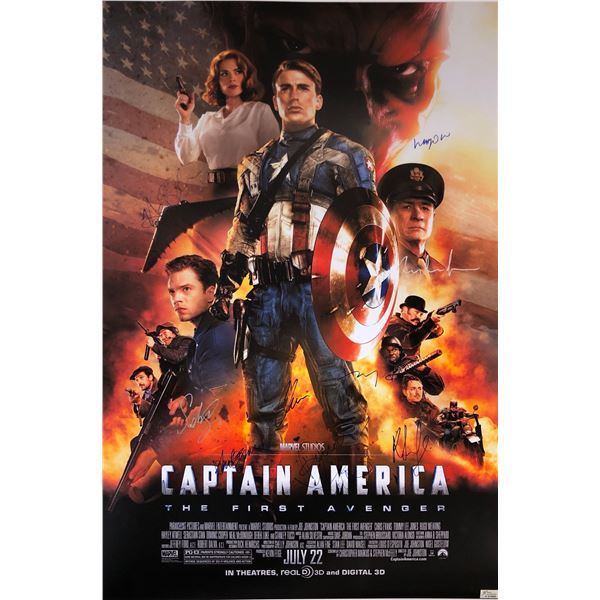 Chris Evans Autograph Signed Captain America First Avenger Poster