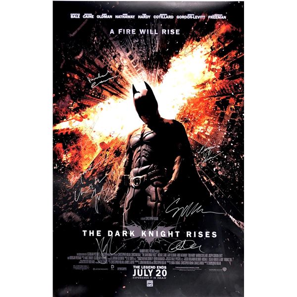 Autograph Signed Batman Dark Knight Rises Poster