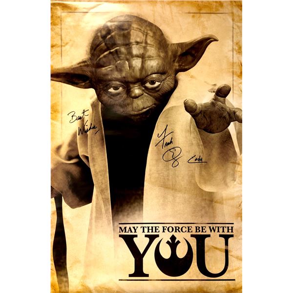 Autograph Signed Star Wars Frank Oz Poster OFFICIAL