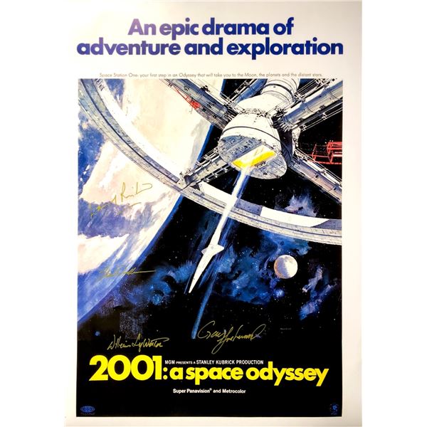 Autograph Signed 2001 A Space Odyssey Poster