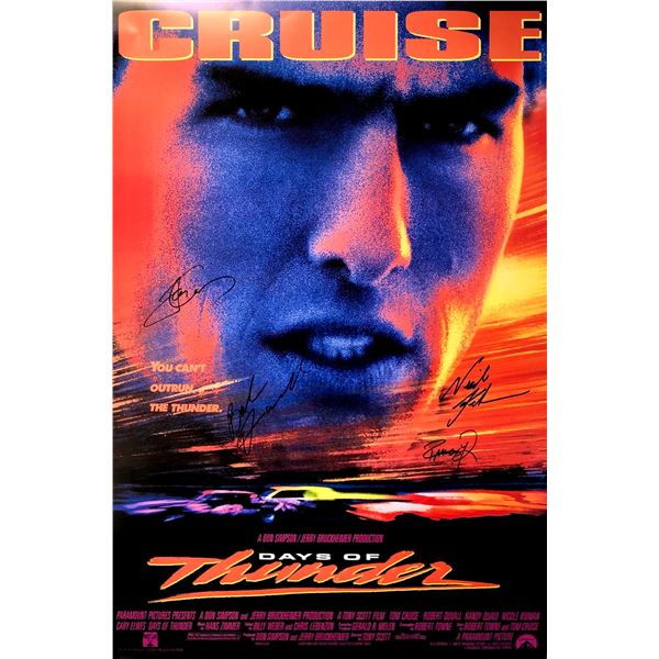 Autograph Signed Days of Thunder Poster