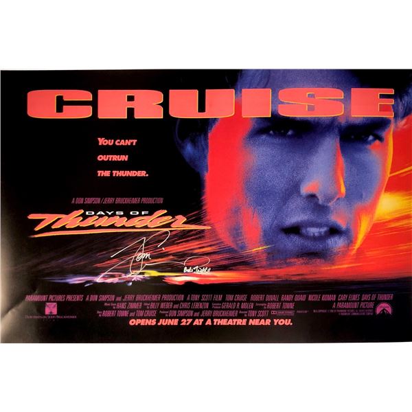 Autograph Signed Days of Thunder Poster