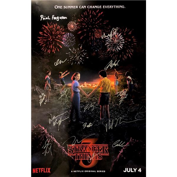 Autograph Signed Stranger Things 3 Poster