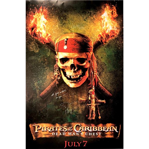 Autograph Signed Pirates of the Caribbean Poster