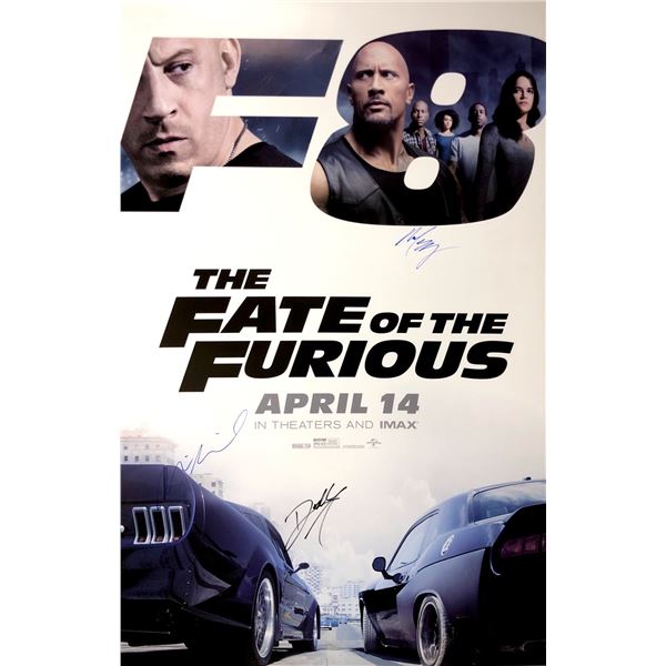 Autograph Signed Fast and Furious 8 Poster